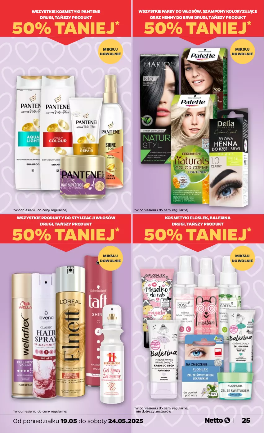 Gazetka promocyjna Netto - Od Poniedziałku - ważna 19.05 do 24.05.2025 - strona 25 - produkty: Fa, Pantene, Szampon