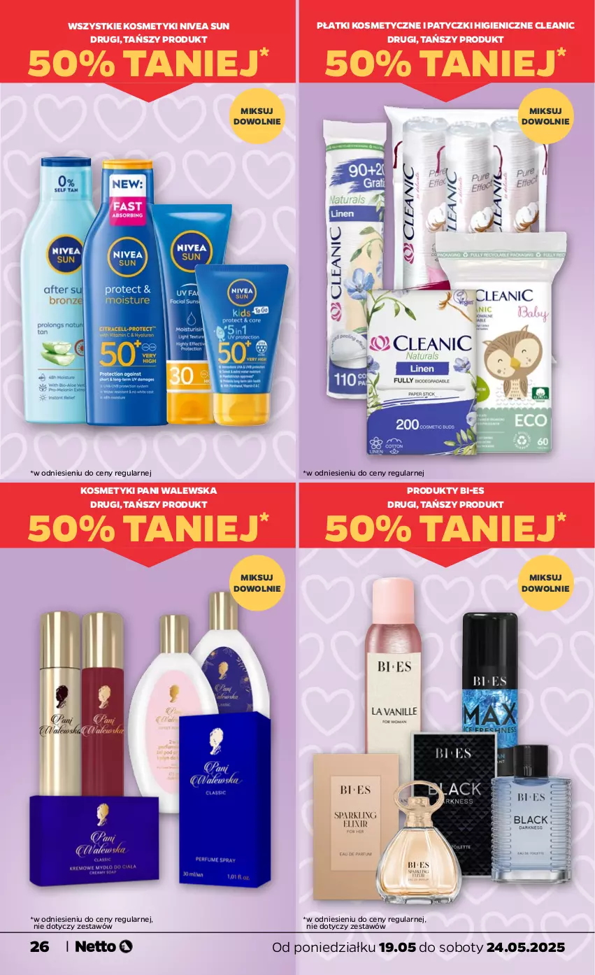 Gazetka promocyjna Netto - Od Poniedziałku - ważna 19.05 do 24.05.2025 - strona 26 - produkty: Cleanic, Nivea, Płatki kosmetyczne
