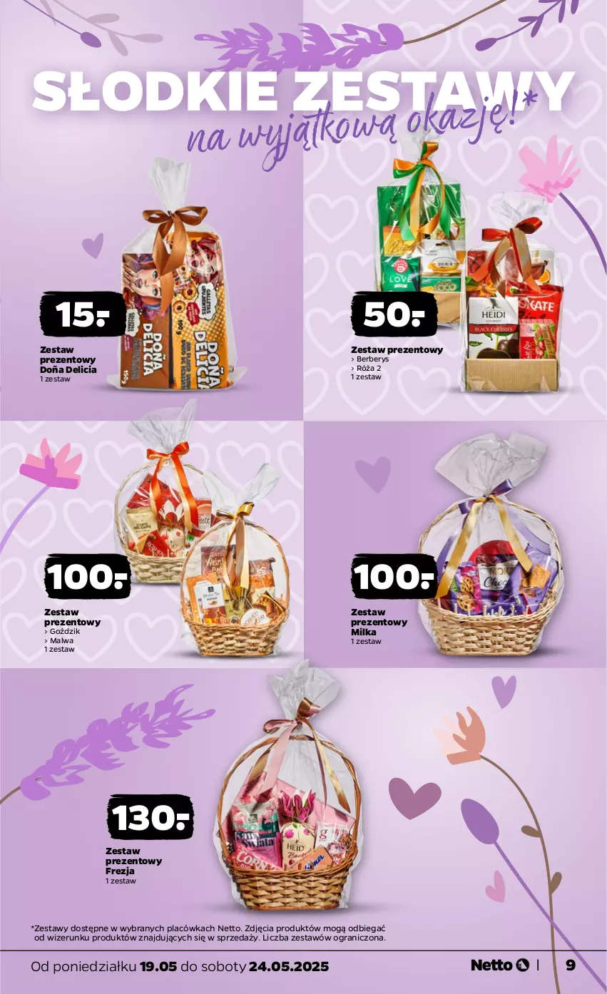 Gazetka promocyjna Netto - Od Poniedziałku - ważna 19.05 do 24.05.2025 - strona 9 - produkty: Gra, Milka, Róża, Zestaw prezentowy