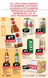 Gazetka promocyjna Netto - Od Poniedziałku - Gazetka - ważna od 24.05 do 24.05.2025 - strona 24 - produkty: Piwa, Piwo, Gra, Namysłów, Kasztelan, Tyskie, Limonka, Mięta