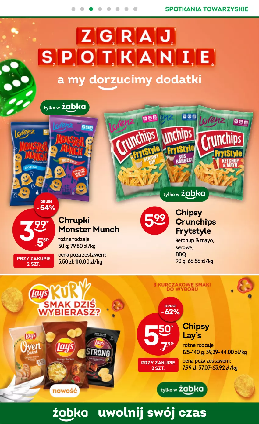 Gazetka promocyjna Żabka - ważna 15.03 do 21.03.2023 - strona 24 - produkty: Chipsy, Chrupki, Crunchips, Ketchup, Lay’s, Monster Munch, Ser