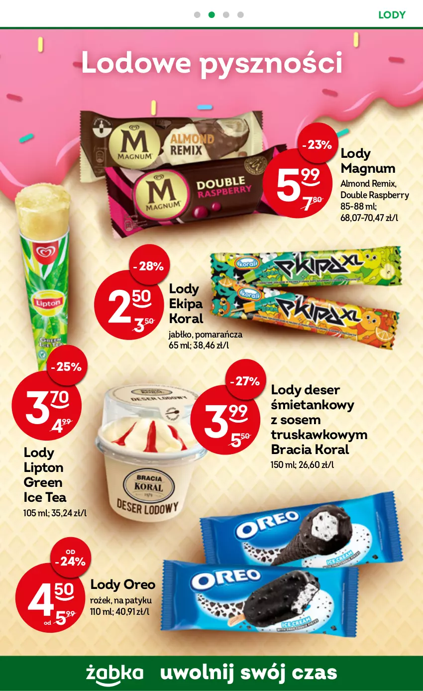 Gazetka promocyjna Żabka - ważna 15.03 do 21.03.2023 - strona 31 - produkty: Deser, Ice tea, Lipton, Lody, Oreo, Ser, Sos