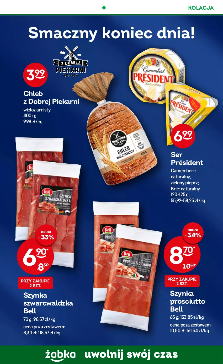 Gazetka promocyjna Żabka - ważna 15.03 do 21.03.2023 - strona 52 - produkty: Bell, Brie, Camembert, Chleb, Pieprz, Président, Prosciutto, Ser, Szynka