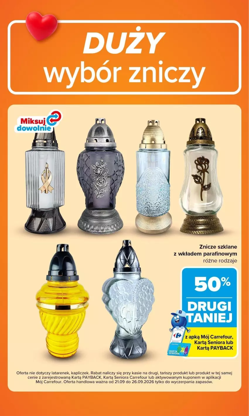 Gazetka promocyjna Carrefour - Gazetka Carrefour WYBÓR na czas zadumy - ważna 21.09 do 03.10.2026 - strona 2 - produkty: Znicz