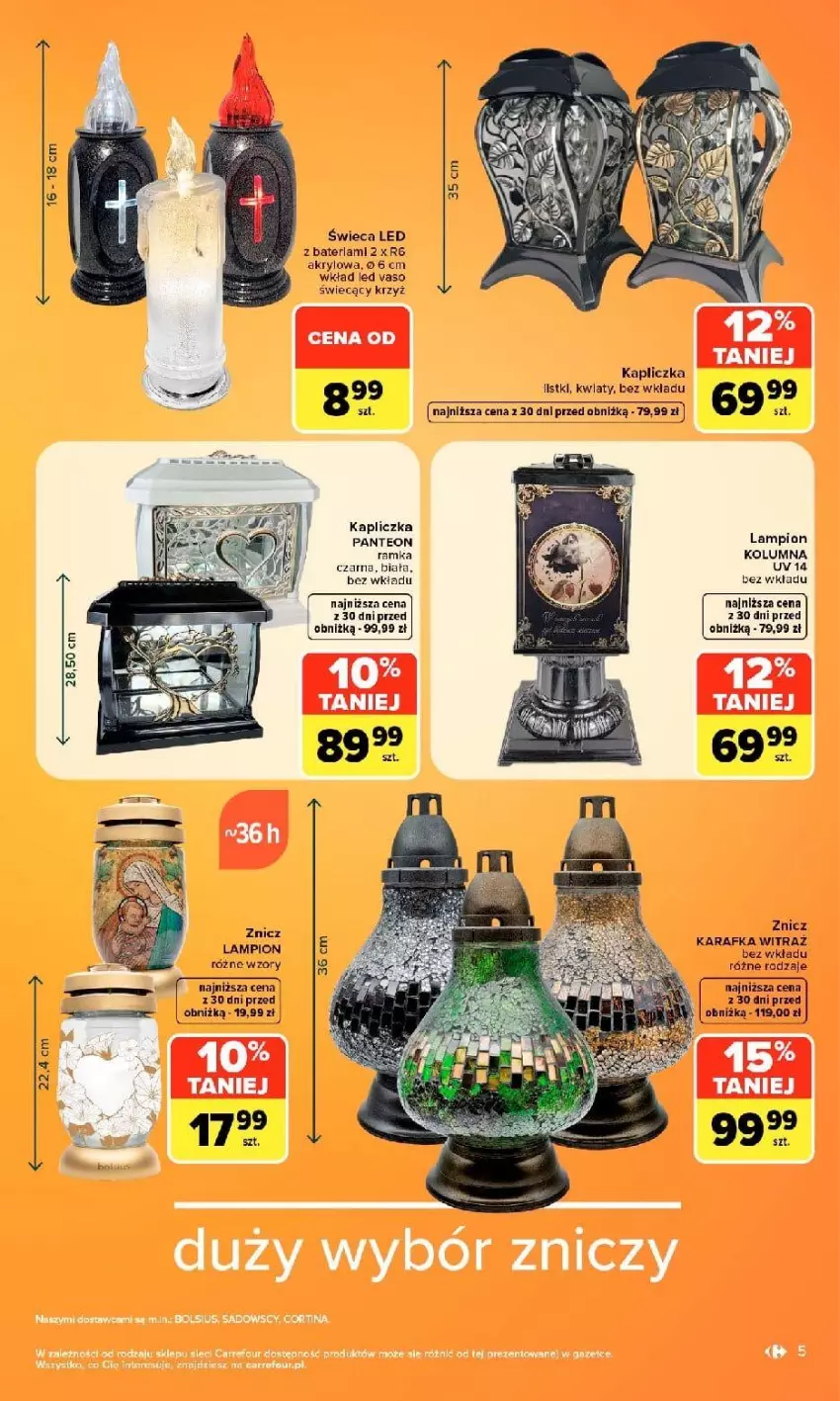 Gazetka promocyjna Carrefour - Gazetka Carrefour WYBÓR na czas zadumy - ważna 21.09 do 03.10.2026 - strona 7 - produkty: Bateria, Karafka, Lampion, Ramka, Znicz