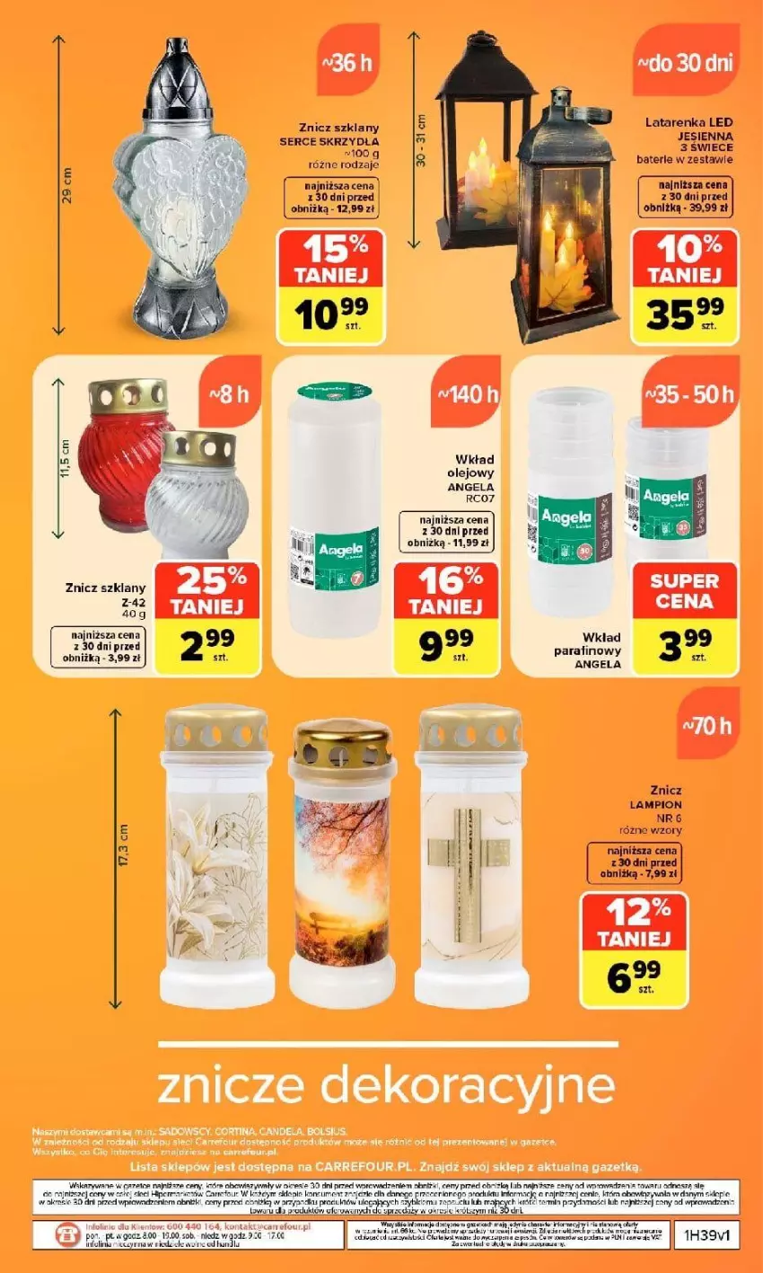 Gazetka promocyjna Carrefour - Gazetka Carrefour WYBÓR na czas zadumy - ważna 21.09 do 03.10.2026 - strona 9 - produkty: Lampion, Latarenka, Latarenka LED, Nioh, Olej, Rosie, Ser, Taca, Znicz