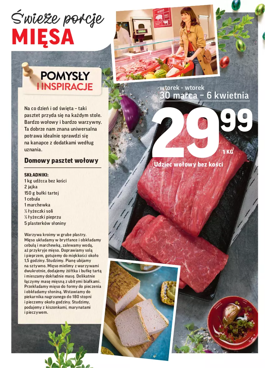 Gazetka promocyjna Intermarche - Wielkanoc - ważna 30.03 do 06.04.2021 - strona 18 - produkty: Cebula, Fa, Marchewka, Mięso, Pasztet, Piec, Piekarnik, Pieprz, Por, Top, Udziec wołowy, Warzywa