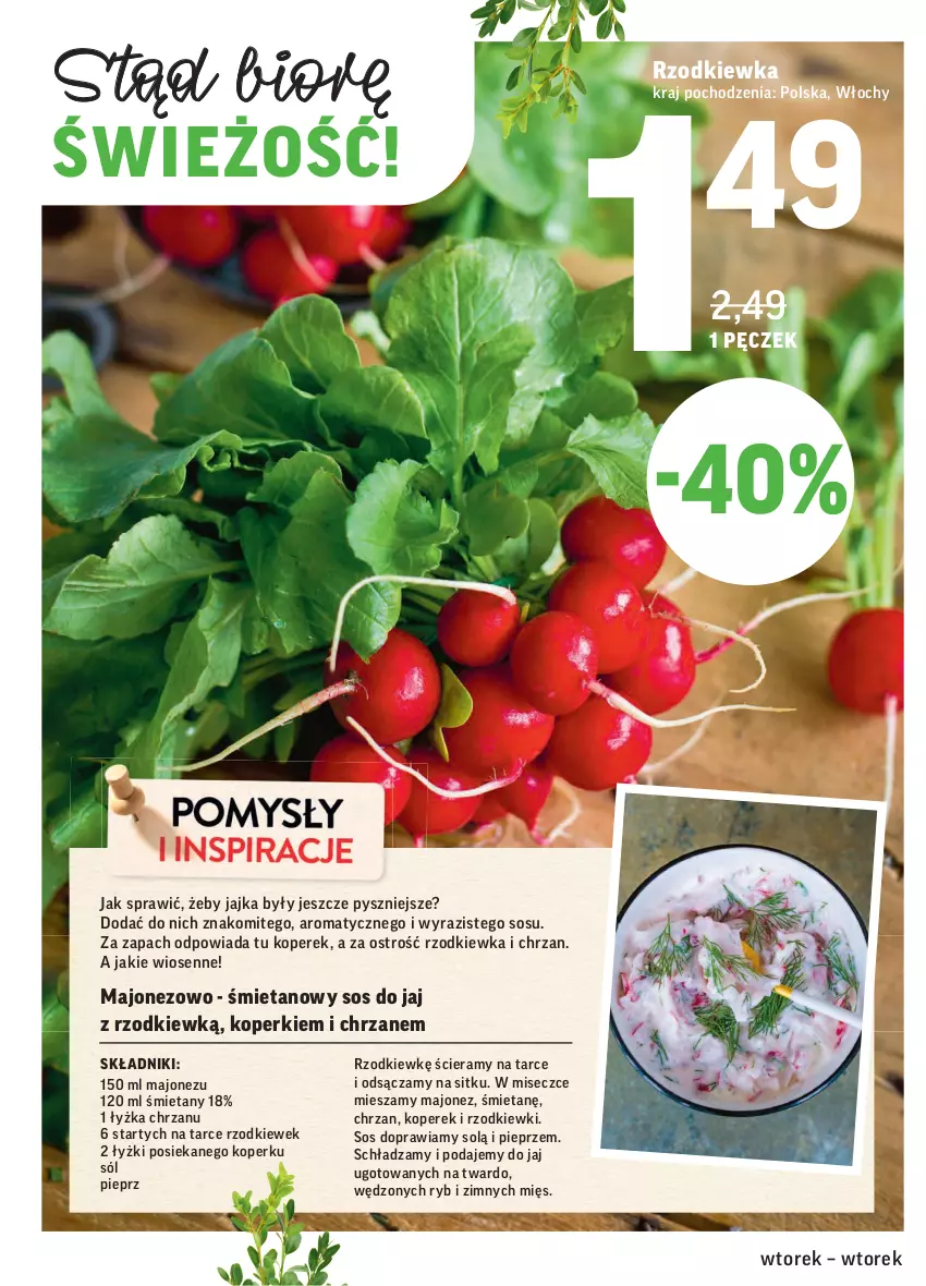 Gazetka promocyjna Intermarche - Wielkanoc - ważna 30.03 do 06.04.2021 - strona 20 - produkty: Chrzan, Majonez, Pieprz, Rzodkiewka, Sól, Sos