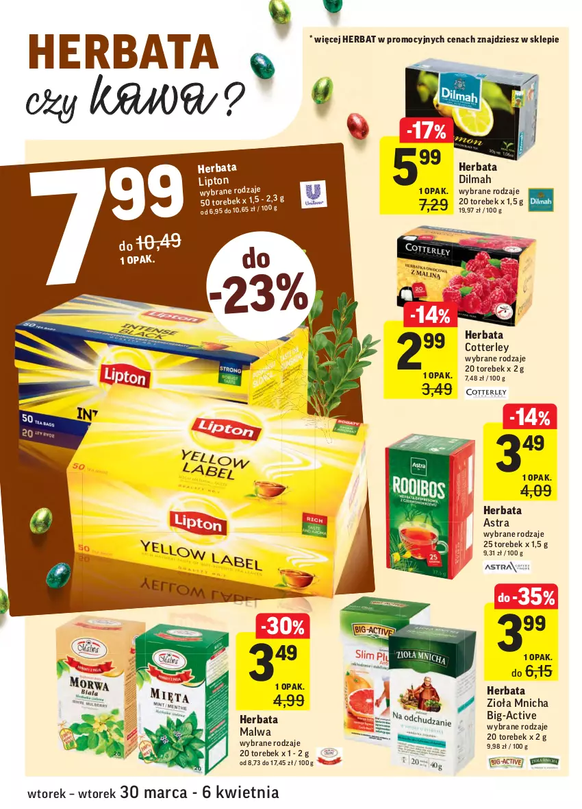 Gazetka promocyjna Intermarche - Wielkanoc - ważna 30.03 do 06.04.2021 - strona 34 - produkty: Dilmah, Herbata, Kawa, Lipton