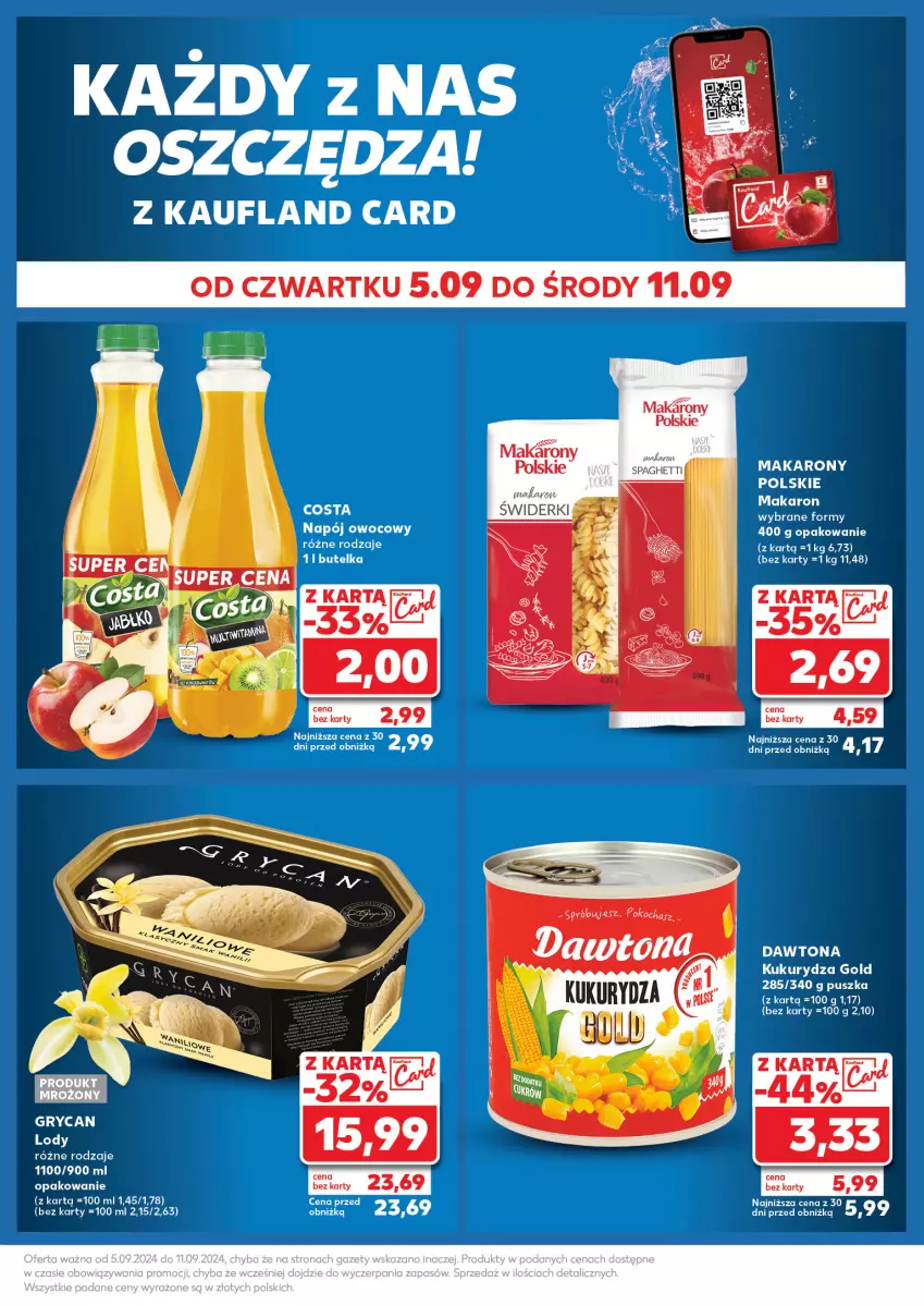 Gazetka promocyjna Kaufland - Kaufland - ważna 09.09 do 11.09.2024 - strona 27 - produkty: Dawtona, Gry, Kukurydza, Lody, Makaron