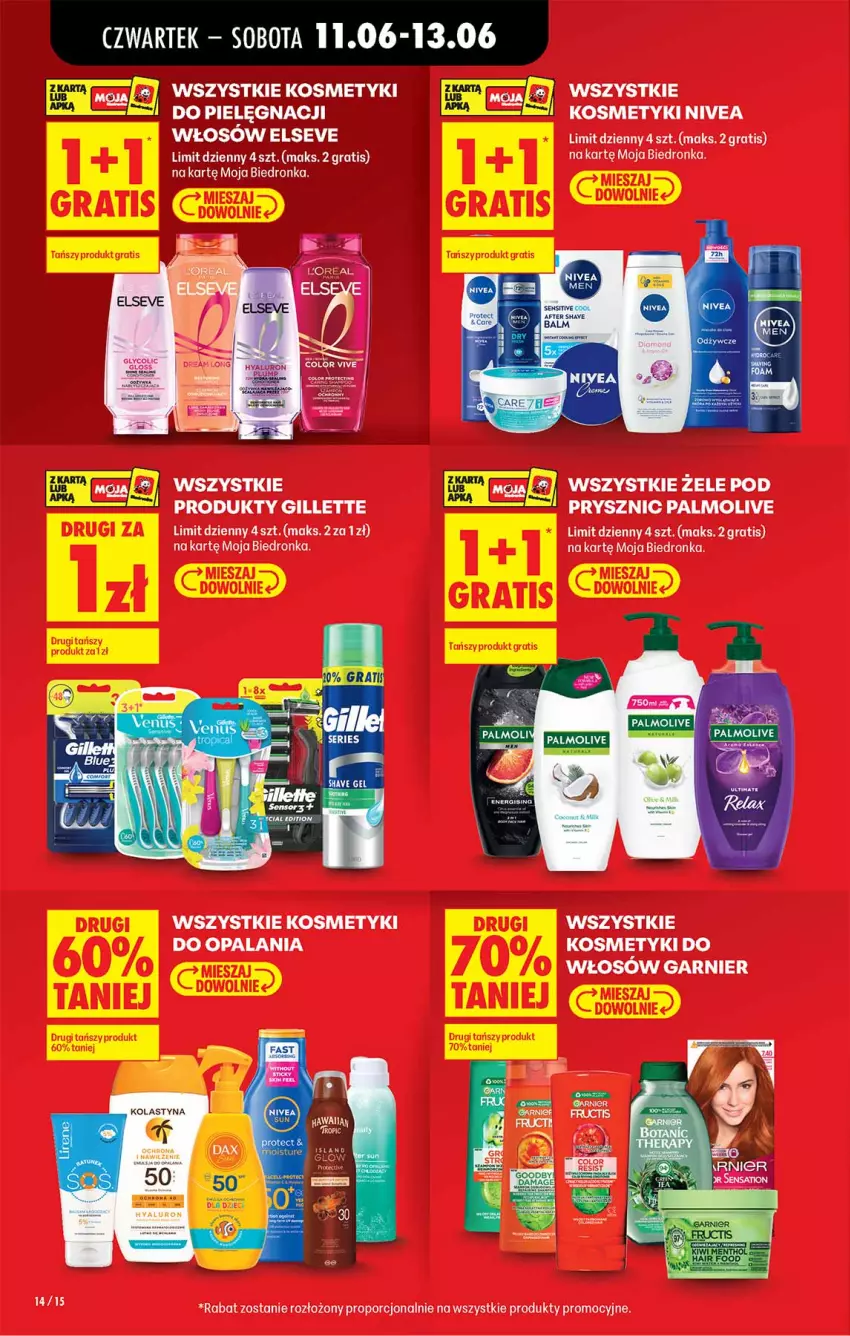 Gazetka promocyjna Biedronka - Od Czwartku - ważna 11.06 do 17.06.2026 - strona 14 - produkty: Garnier, Gra, Nivea, Palmolive, Por