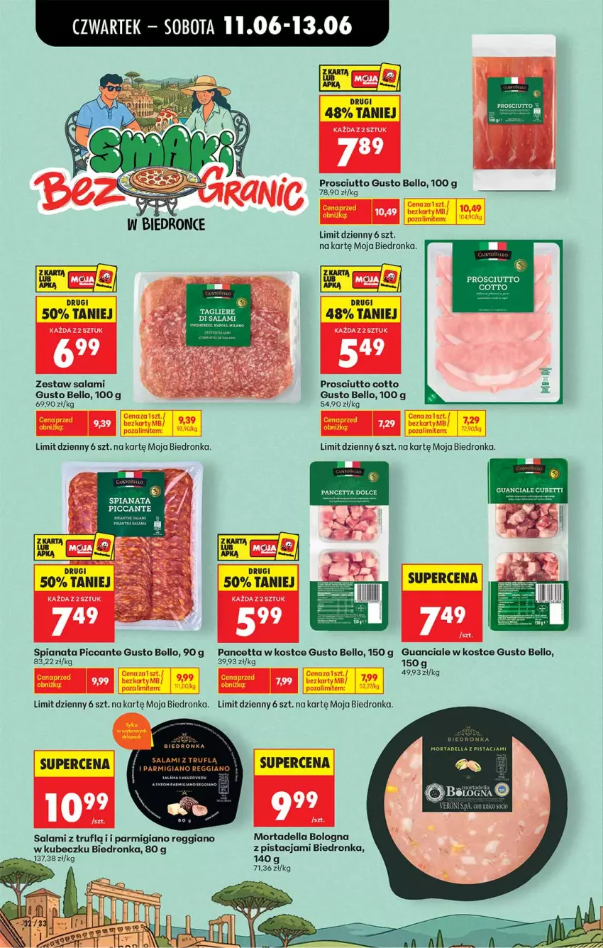 Gazetka promocyjna Biedronka - Od Czwartku - ważna 11.06 do 17.06.2026 - strona 32 - produkty: Bell, Dell, Fa, Mortadella, Prosciutto, Salami