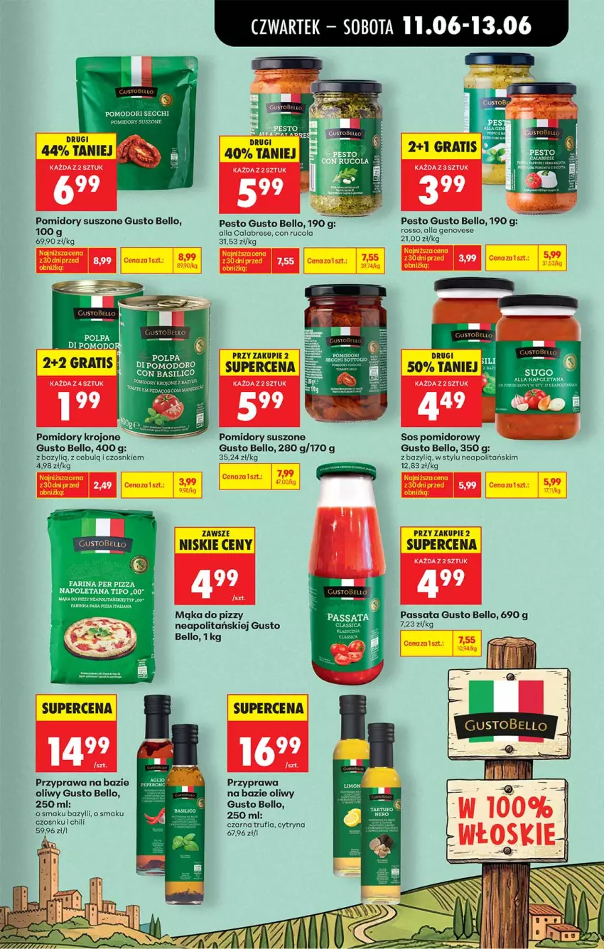 Gazetka promocyjna Biedronka - Od Czwartku - ważna 11.06 do 17.06.2026 - strona 35 - produkty: Bazyl, Bell, Fa, Gra, Mąka, Mąka do pizzy, Pesto, Pizza, Pomidory, Pomidory krojone, Sos, Sos pomidorowy