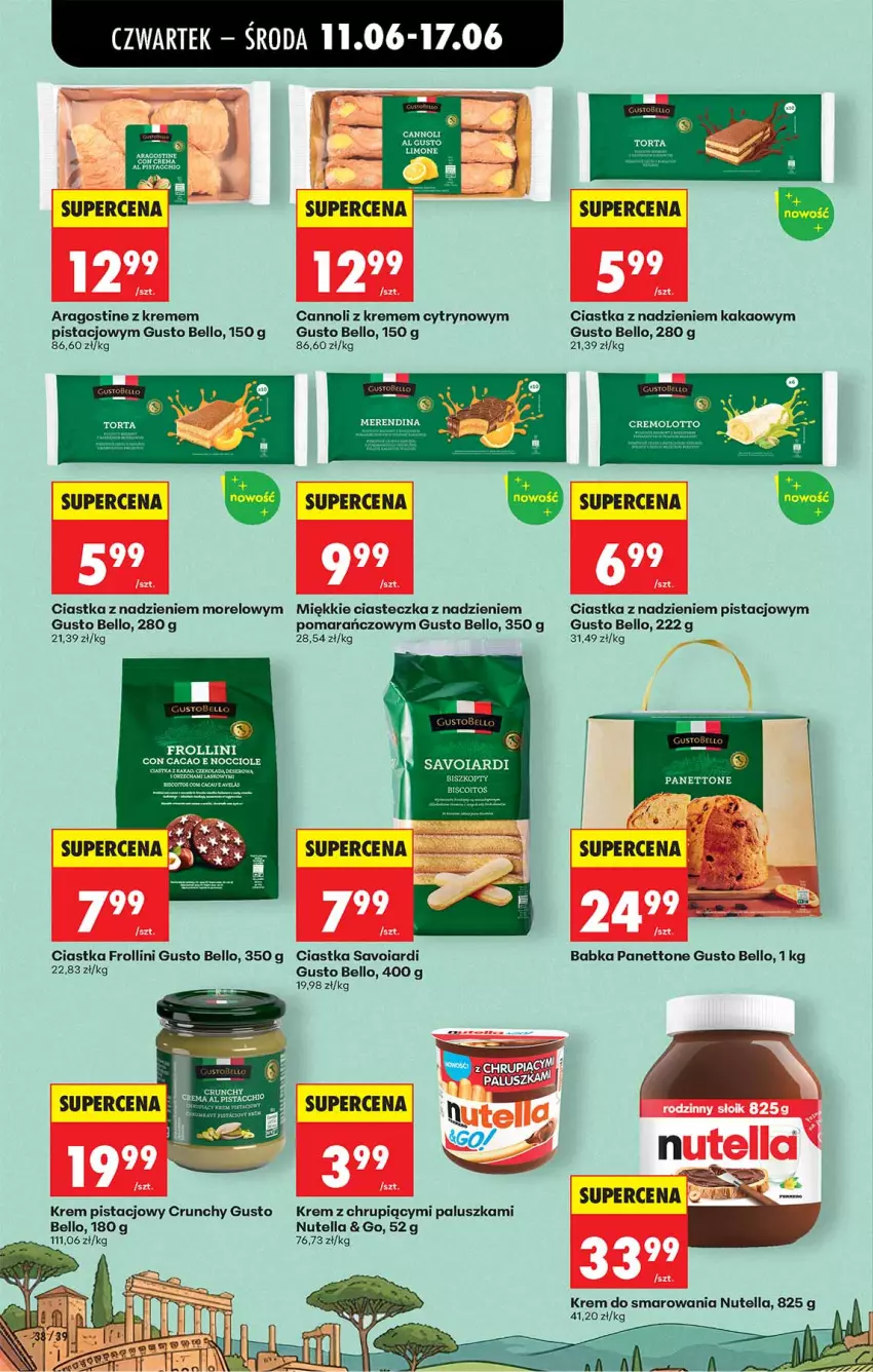 Gazetka promocyjna Biedronka - Od Czwartku - ważna 11.06 do 17.06.2026 - strona 38 - produkty: Babka, Bell, Biszkopty, Ciastka, Kakao, Krem pistacjowy, LG, Nutella