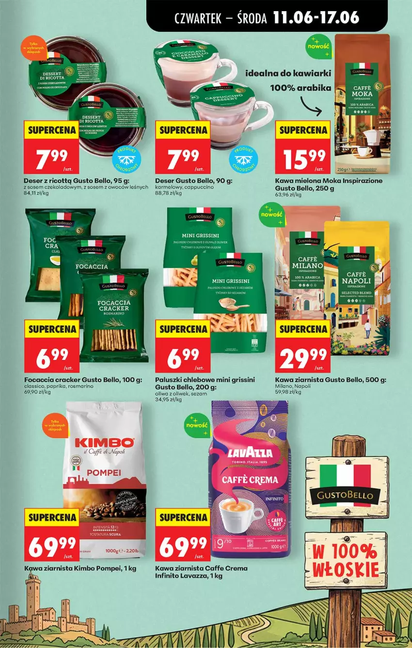 Gazetka promocyjna Biedronka - Od Czwartku - ważna 11.06 do 17.06.2026 - strona 39 - produkty: Bell, BIC, Cappuccino, Chleb, Deser, Fa, Focaccia, Gra, Grissini, Jaja, Kawa, Kawa mielona, Kawa ziarnista, Lavazza, Mule, Olej, Oliwa, Oliwa z oliwek, Ricotta, Ser, Sezam, Sos