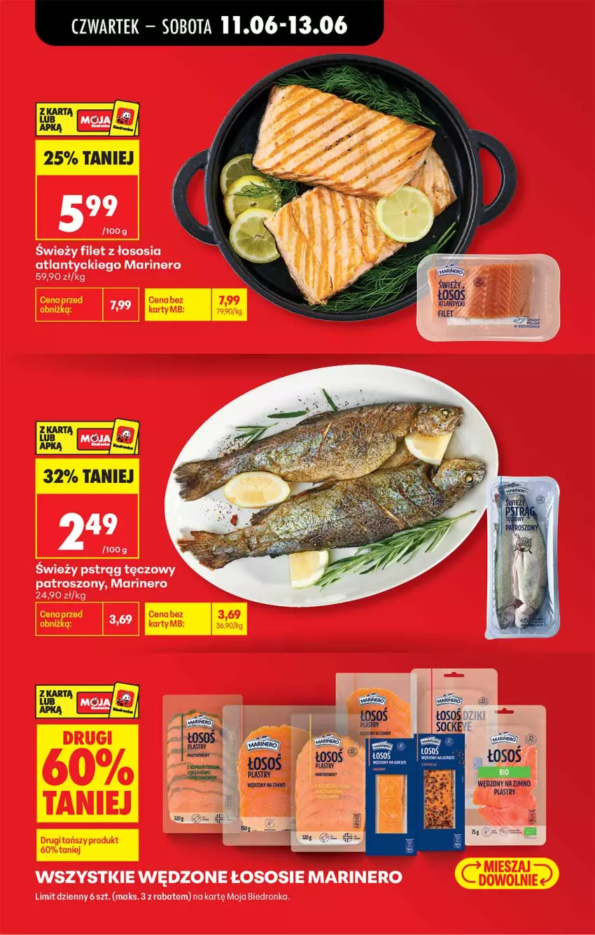 Gazetka promocyjna Biedronka - Od Czwartku - ważna 11.06 do 17.06.2026 - strona 4 - produkty: Pstrąg, Pstrąg tęczowy, Sos