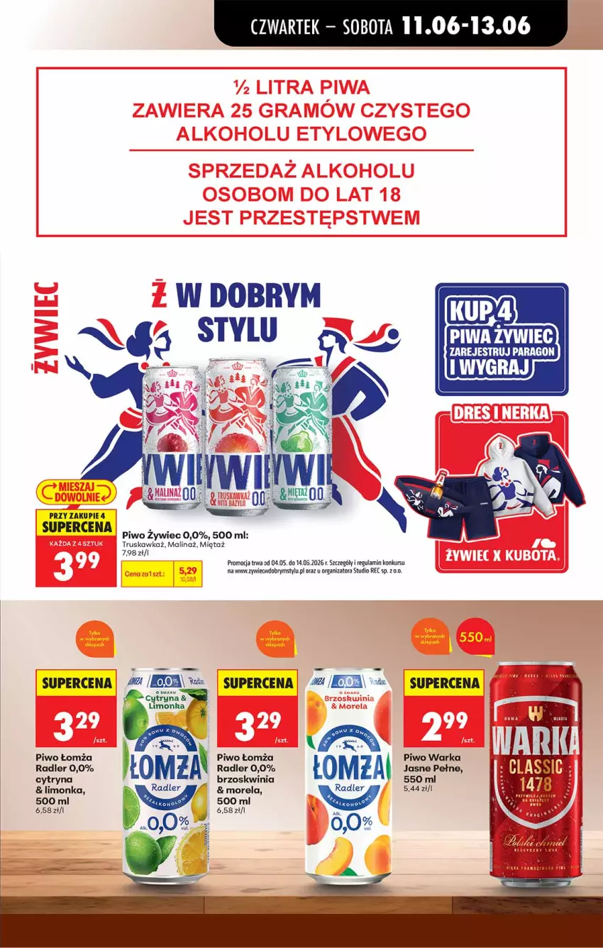 Gazetka promocyjna Biedronka - Od Czwartku - ważna 11.06 do 17.06.2026 - strona 47 - produkty: Limonka, Mięta, Morela, Piwa, Piwo, Radler, Warka