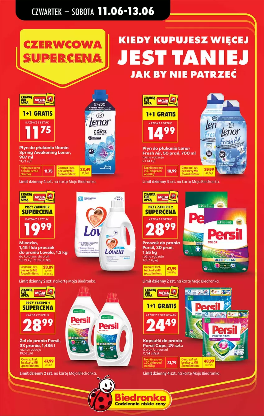Gazetka promocyjna Biedronka - Od Czwartku - ważna 11.06 do 17.06.2026 - strona 59 - produkty: Gra, Kapsułki do prania, Lenor, Lovela, Mleczko, Persil, Płyn do płukania, Proszek do prania