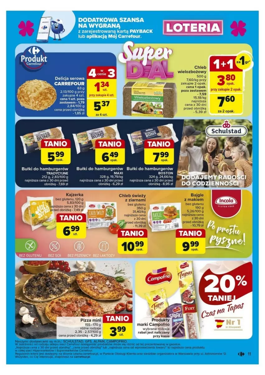 Gazetka promocyjna Carrefour - ważna 30.09 do 05.10.2024 - strona 3 - produkty: Bajgle, Burger, Chleb, Hamburger, Pizza