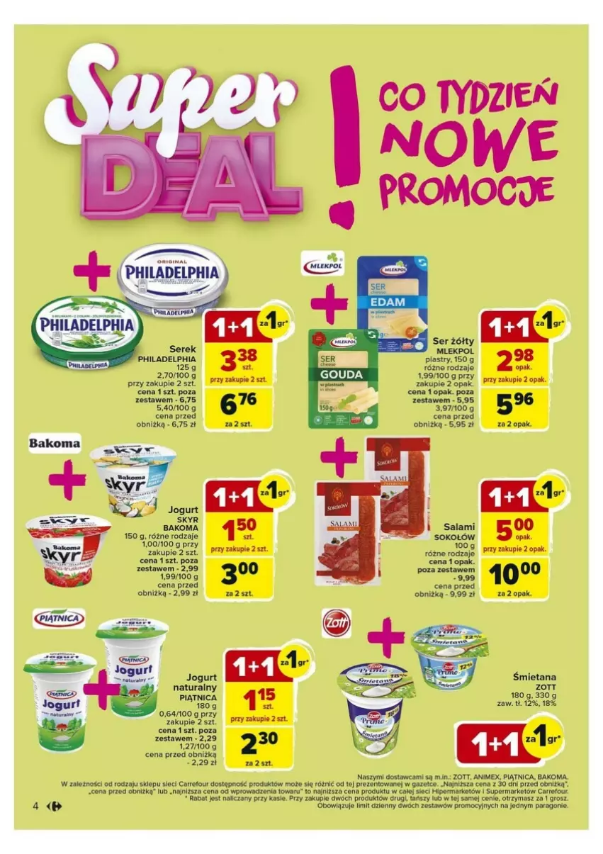 Gazetka promocyjna Carrefour - ważna 30.09 do 05.10.2024 - strona 34 - produkty: Bakoma, Piątnica, Zott