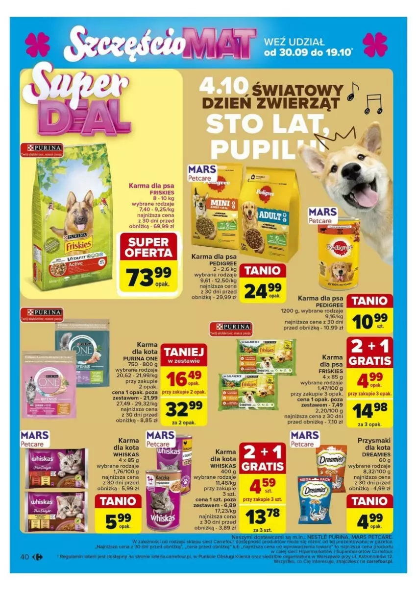 Gazetka promocyjna Carrefour - ważna 30.09 do 05.10.2024 - strona 35 - produkty: Gra, Mars, Pedigree, Pur, Purina, Whiskas