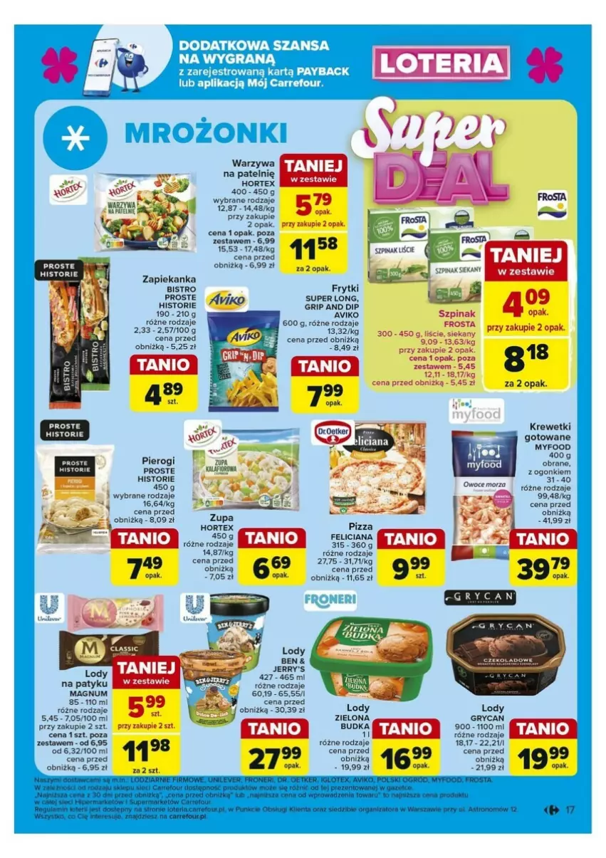 Gazetka promocyjna Carrefour - ważna 30.09 do 05.10.2024 - strona 9 - produkty: Frytki, Gra, Pierogi, Szpinak, Warzywa, Zielona Budka