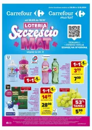 Gazetka promocyjna Carrefour - Gazetka - ważna od 05.10 do 05.10.2024 - strona 1 - produkty: 7up, Mirinda, Kawa mielona, Kawa, Pepsi, Winogrona, Jacobs, Wino, Napój