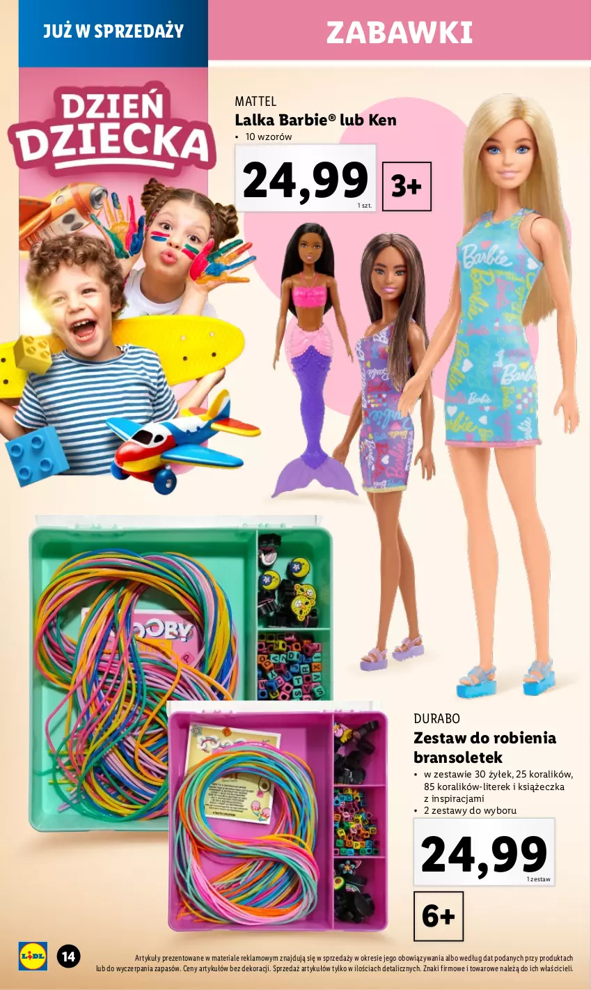 Gazetka promocyjna Lidl - GAZETKA - ważna 06.05 do 01.06.2024 - strona 14 - produkty: Barbie, Lalka, Mattel