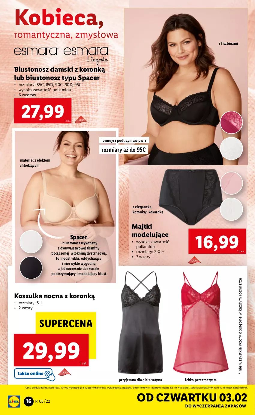 Gazetka promocyjna Lidl - GAZETKA - ważna 31.01 do 05.02.2022 - strona 20 - produkty: Acer, Biustonosz, Kosz, Koszulka, Majtki, Sok