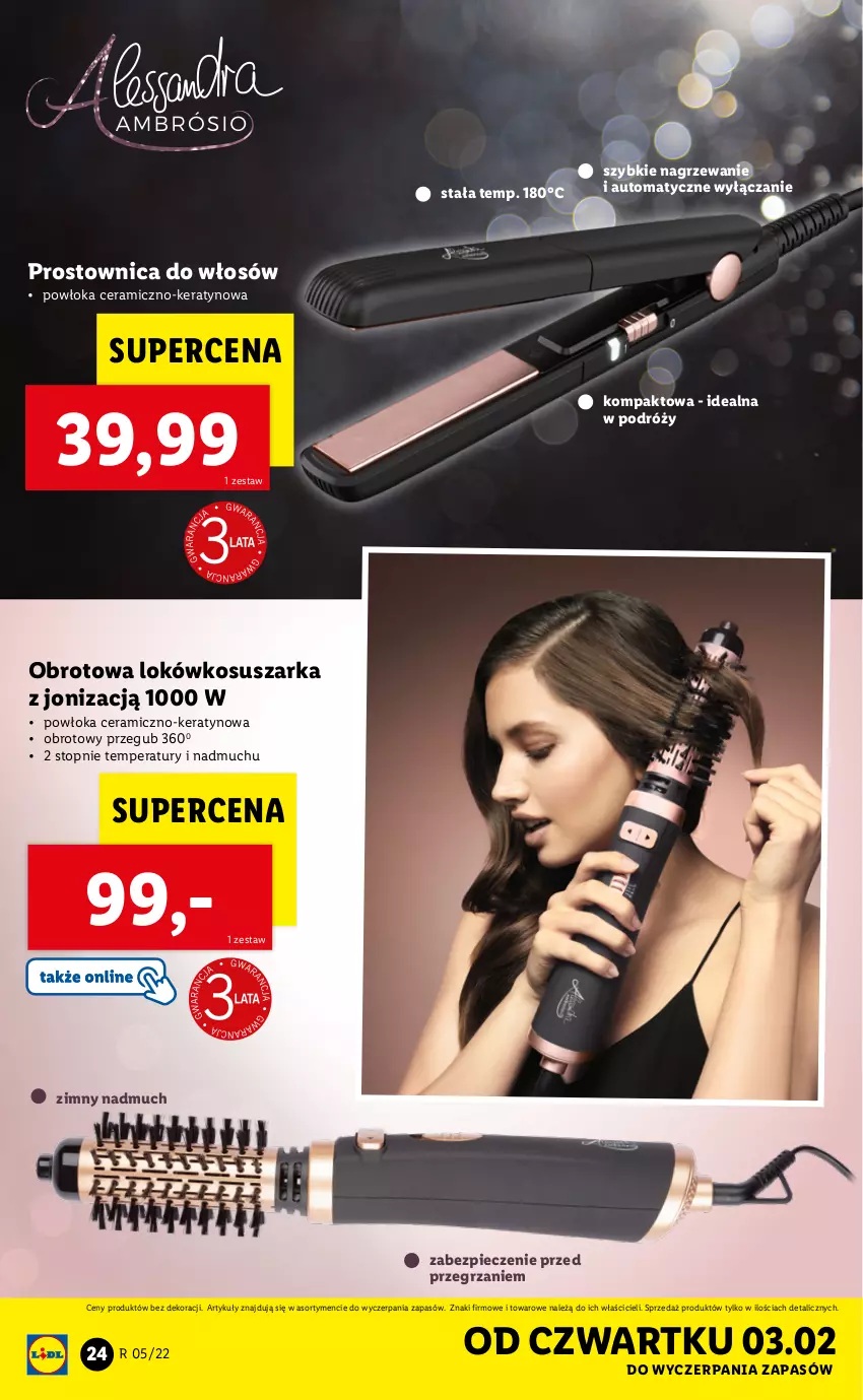 Gazetka promocyjna Lidl - GAZETKA - ważna 31.01 do 05.02.2022 - strona 28 - produkty: Piec, Prostownica do włosów, Suszarka, Top