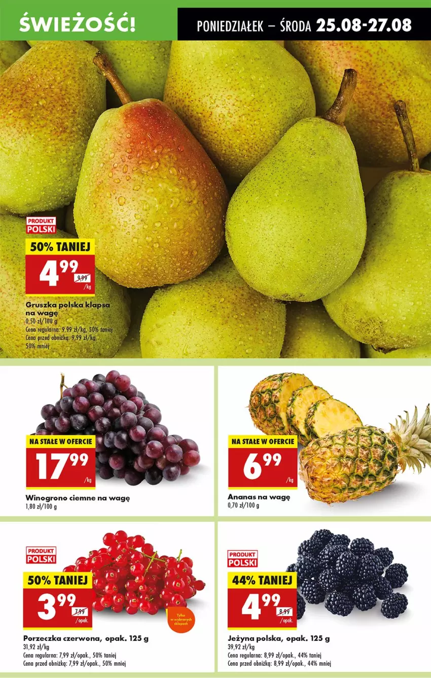 Gazetka promocyjna Biedronka - Od Poniedziałku - ważna 25.08 do 30.08.2025 - strona 25 - produkty: Ananas, Por, Wino