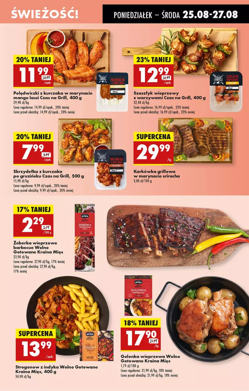 Gazetka promocyjna Biedronka - Od Poniedziałku - ważna 25.08 do 30.08.2025 - strona 31 - produkty: Fa, Grill, Kurczak, Mango, Oleo, Polędwiczki z kurczaka, Skrzydełka z kurczaka, Warzywa