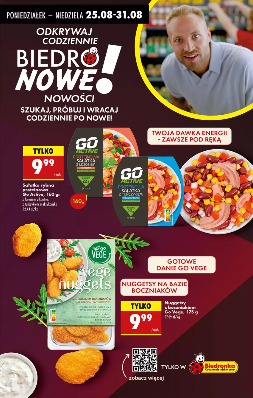 Gazetka promocyjna Biedronka - Od Poniedziałku - ważna 25.08 do 30.08.2025 - strona 43 - produkty: Boczniak, Kosz, Sałat, Sałatka, Sos, Tuńczyk