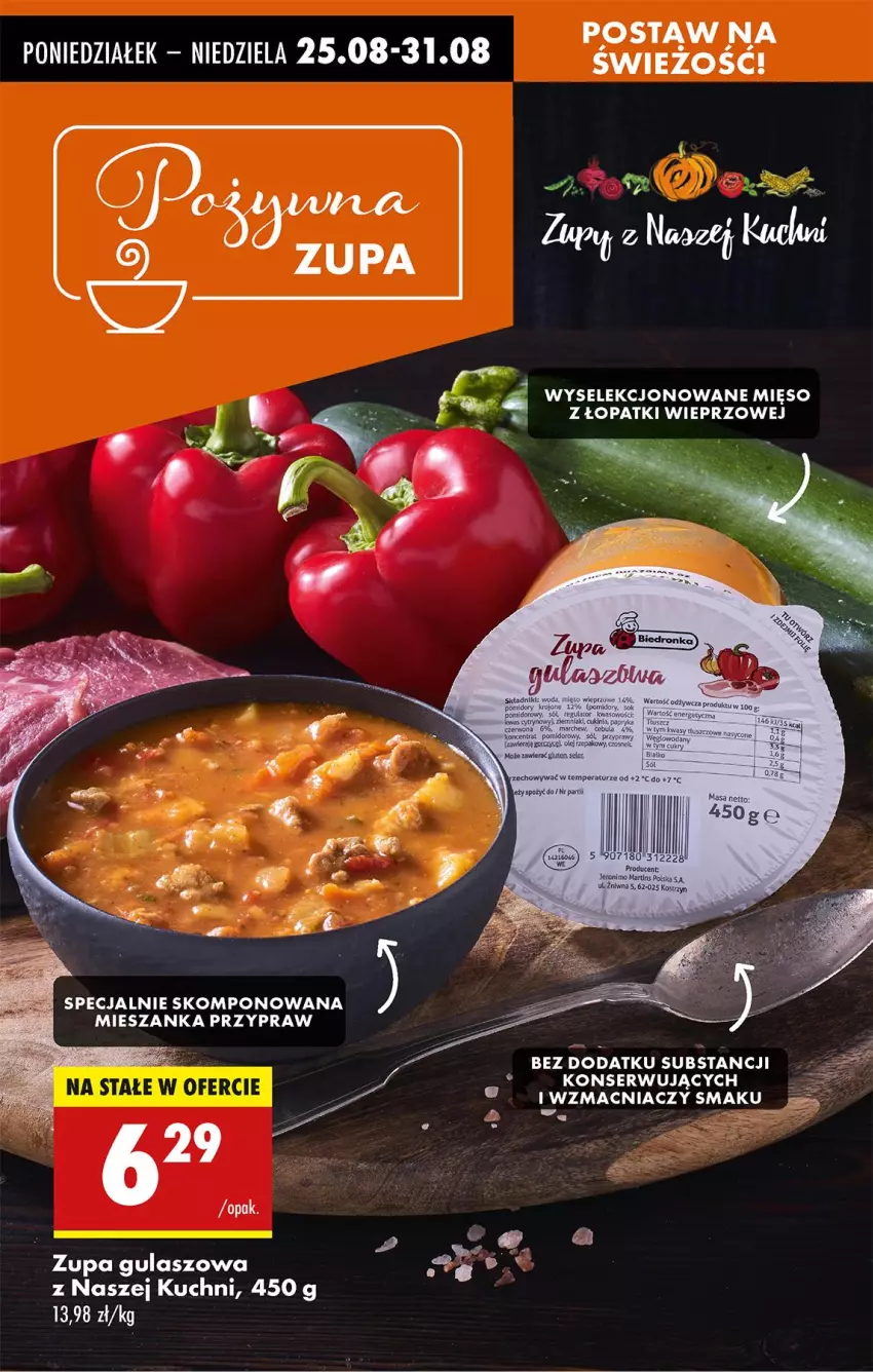 Gazetka promocyjna Biedronka - Od Poniedziałku - ważna 25.08 do 30.08.2025 - strona 47 - produkty: Mięso, Zupa