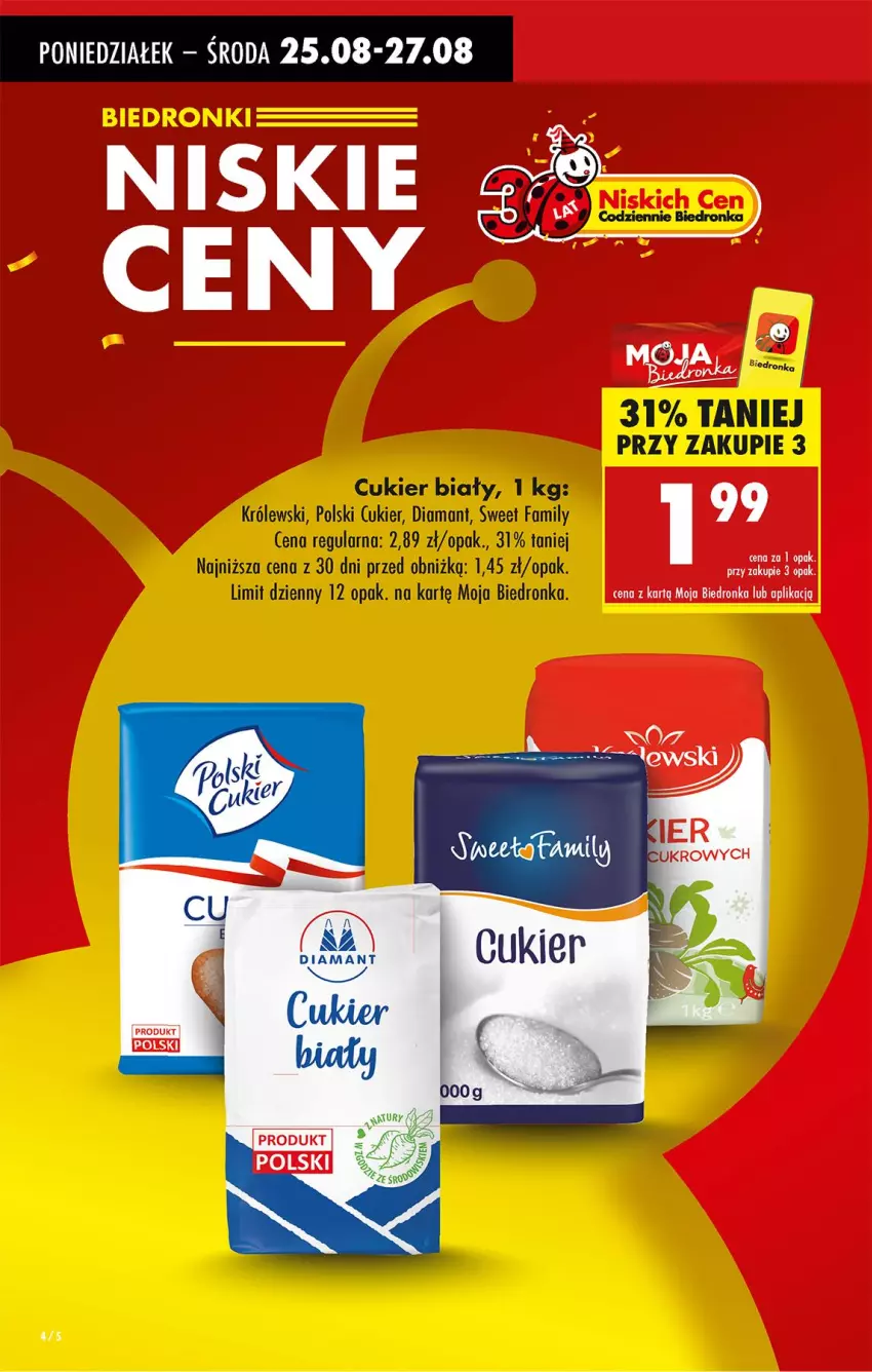 Gazetka promocyjna Biedronka - Od Poniedziałku - ważna 25.08 do 30.08.2025 - strona 6 - produkty: Cukier, Diamant, Fa, Królewski