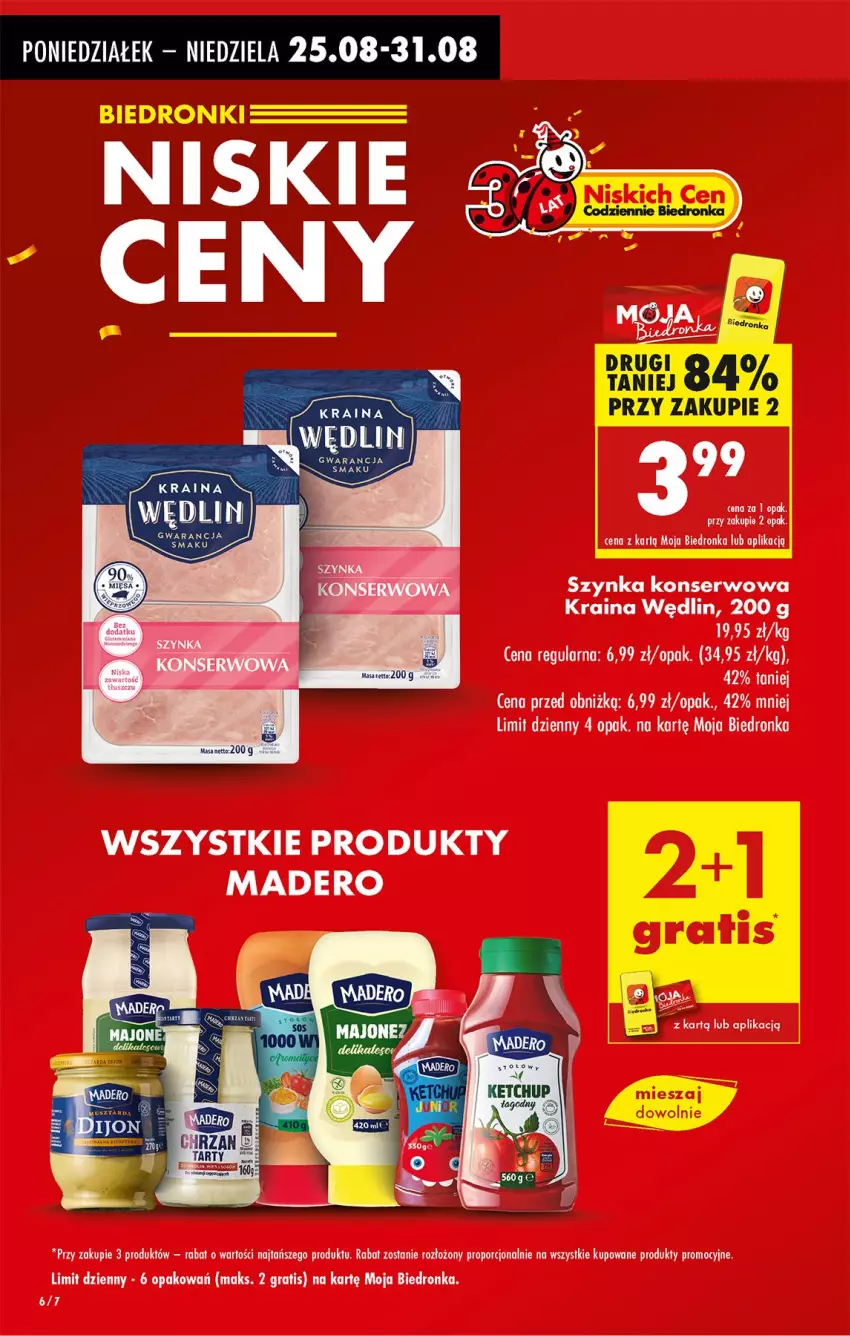 Gazetka promocyjna Biedronka - Od Poniedziałku - ważna 25.08 do 30.08.2025 - strona 8 - produkty: Gra, Por, Ser, Szynka, Szynka konserwowa