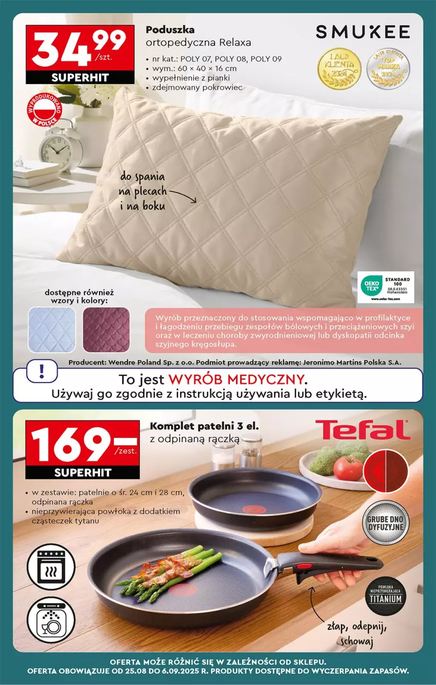 Gazetka promocyjna Biedronka - Od Poniedziałku - ważna 25.08 do 30.08.2025 - strona 83 - produkty: Poduszka, Pokrowiec, Top, Tytan