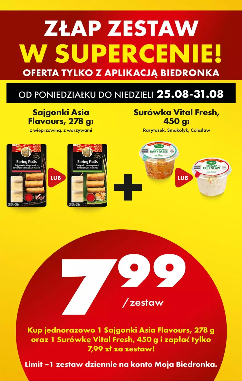 Gazetka promocyjna Biedronka - Od Poniedziałku - ważna 25.08 do 30.08.2025 - strona 85 - produkty: Sajgonki, Surówka, Warzywa