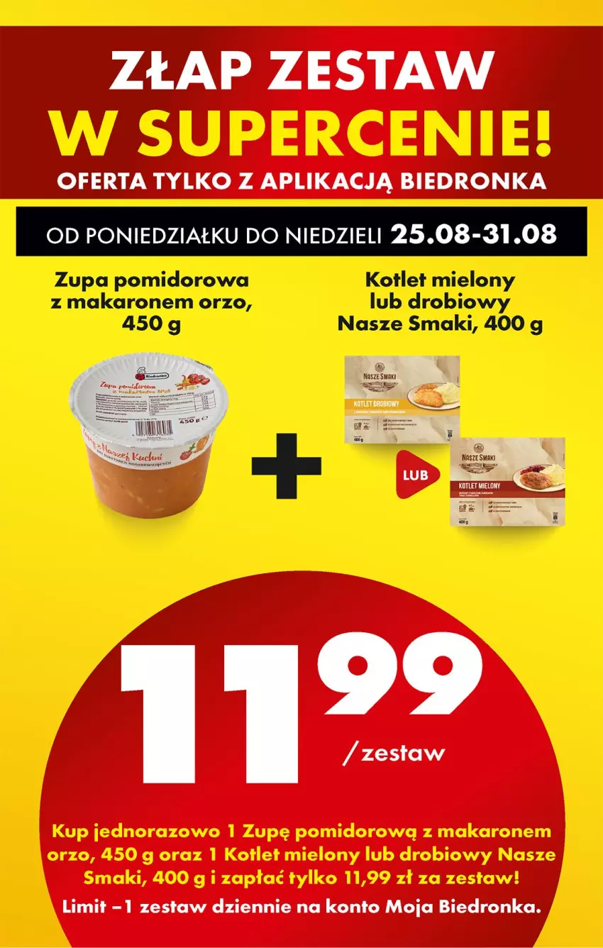 Gazetka promocyjna Biedronka - Od Poniedziałku - ważna 25.08 do 30.08.2025 - strona 86 - produkty: Kotlet, Makaron, Zupa, Zupa pomidorowa