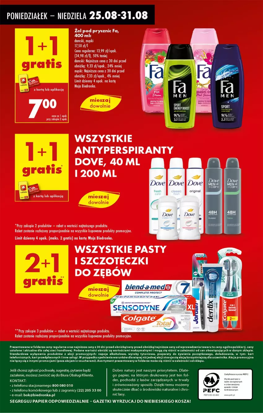 Gazetka promocyjna Biedronka - Od Poniedziałku - ważna 25.08 do 30.08.2025 - strona 89 - produkty: Antyperspirant, Dove, Fa, Gra, Por