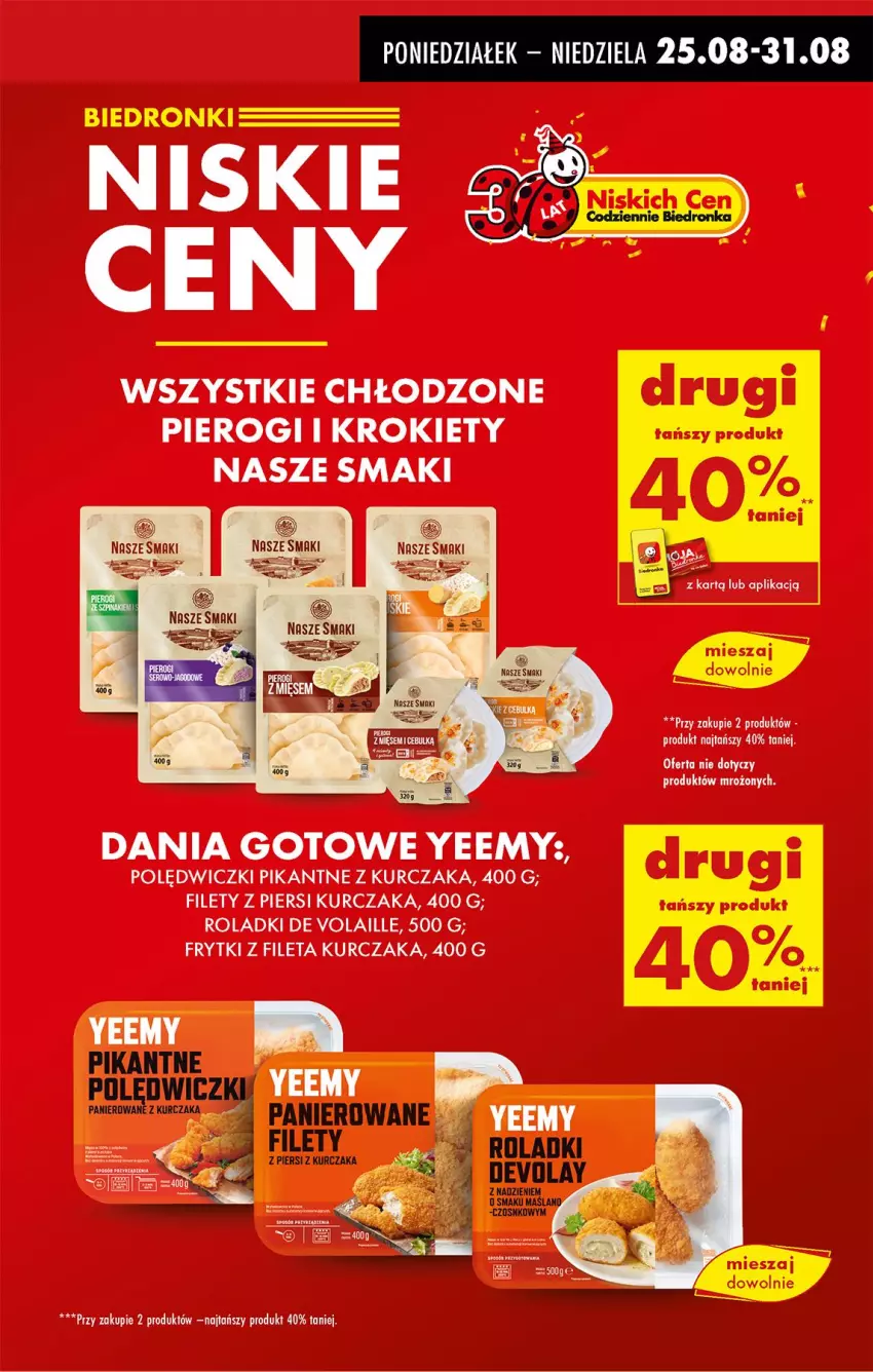 Gazetka promocyjna Biedronka - Od Poniedziałku - ważna 25.08 do 30.08.2025 - strona 9 - produkty: Dania gotowe, Frytki, Krokiety, Kurczak, Pierogi