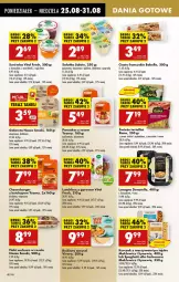 Gazetka promocyjna Biedronka - Od Poniedziałku - Gazetka - ważna od 30.08 do 30.08.2025 - strona 54 - produkty: Kurczak, Sałatka, Ketchup, Ciasto francuskie, Warzywa, Sos, Ser, Surówka, Prosciutto, Leon, Sałat, Burger, Spaghetti, Lasagne, Flaki, Gala, Flaki wołowe, Gyros, Szpinak, Fa