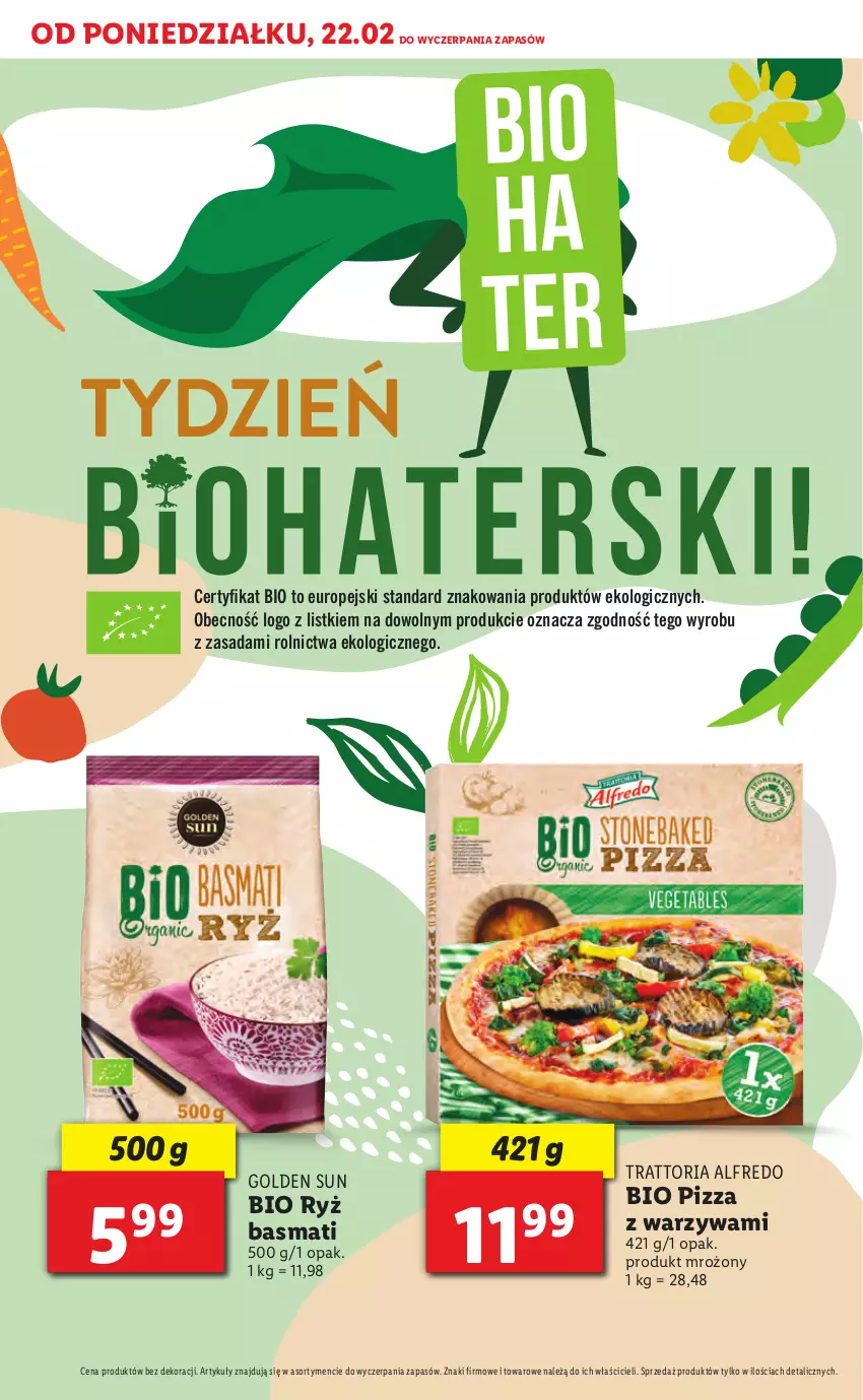 Gazetka promocyjna Lidl - TYDZIEŃ BIOHATERSKI - ważna 22.02 do 27.02.2021 - strona 2 - produkty: Pizza, Ryż, Ryż basmati, Warzywa