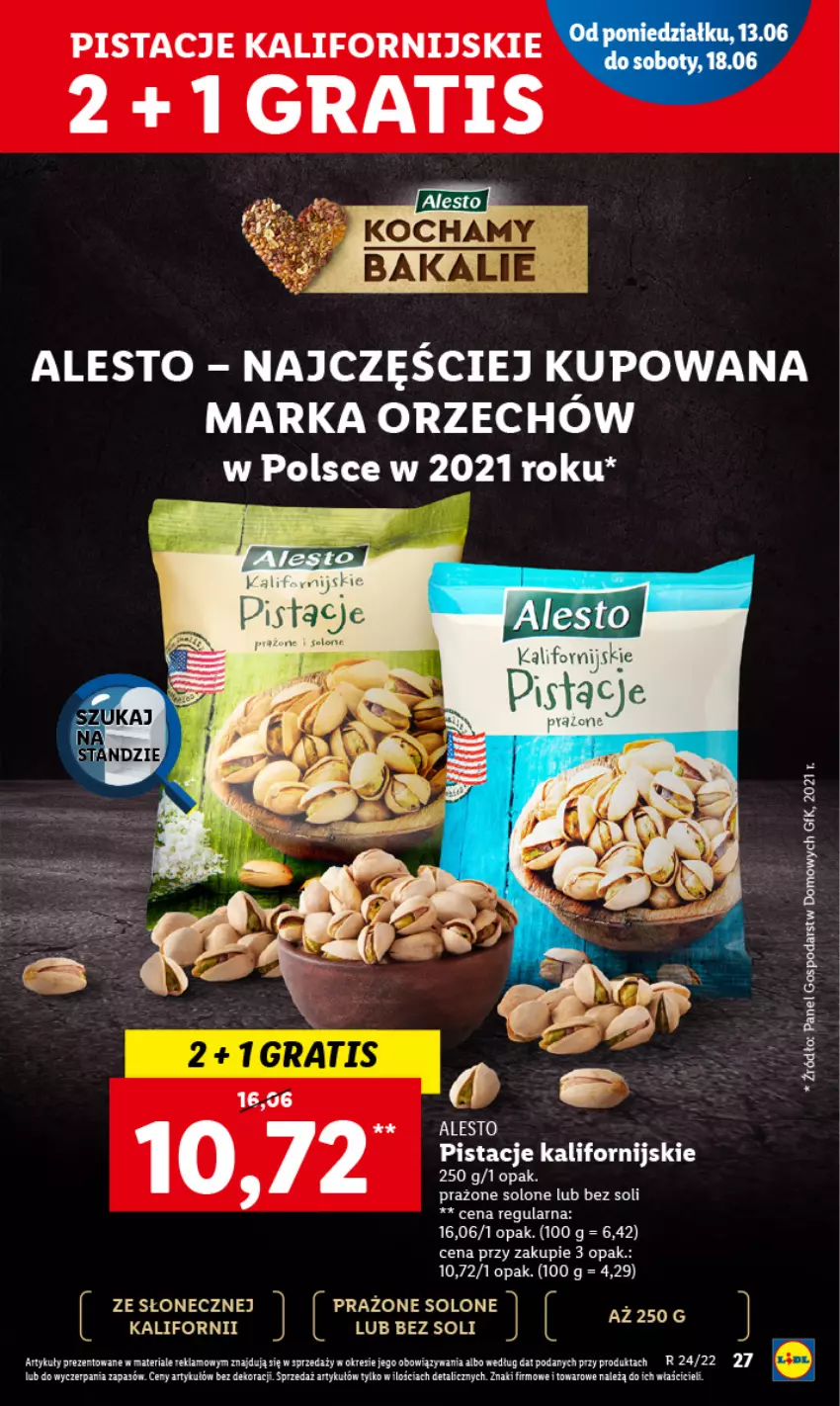 Gazetka promocyjna Lidl - GAZETKA - ważna 13.06 do 15.06.2022 - strona 27 - produkty: Gra, Pistacje