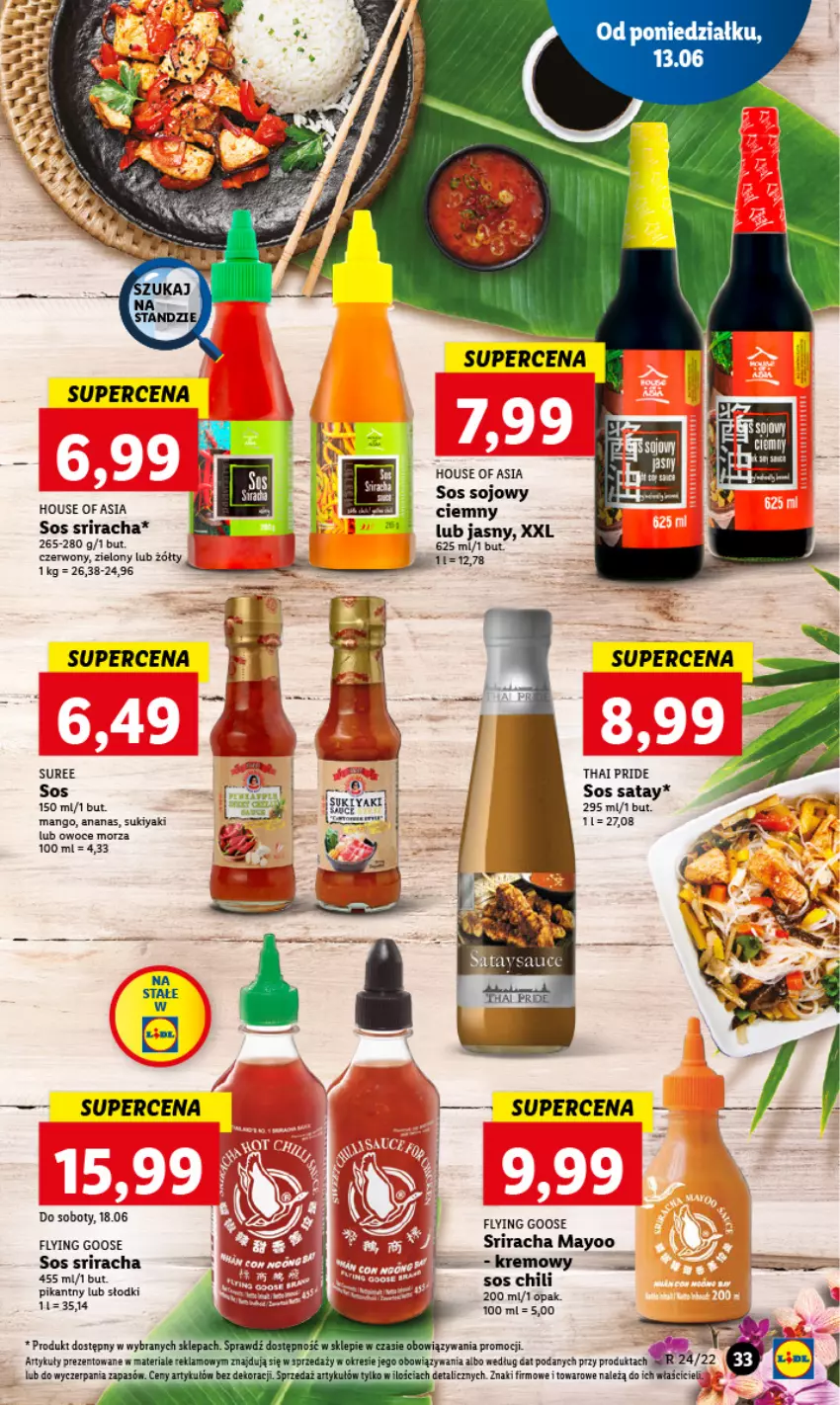 Gazetka promocyjna Lidl - GAZETKA - ważna 13.06 do 15.06.2022 - strona 33 - produkty: House of Asia, Owoce, Owoce morza, Sos, Sos sojowy