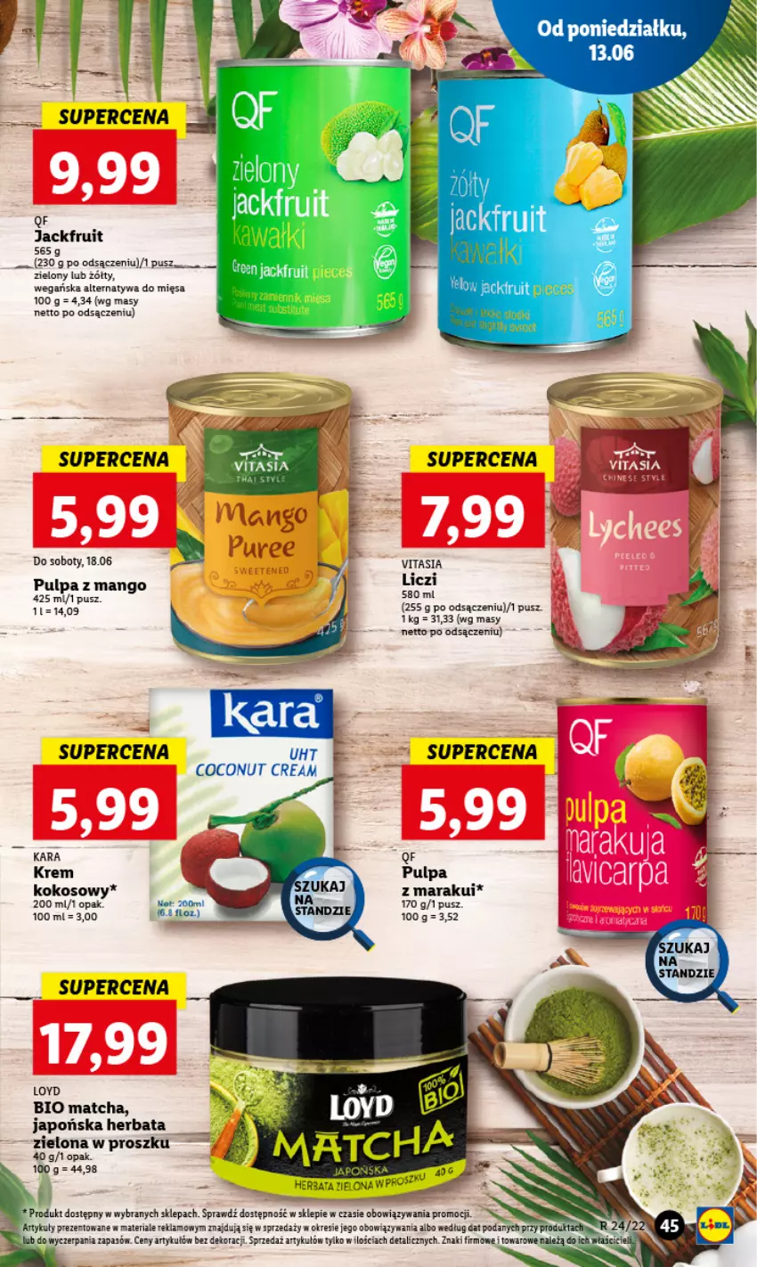 Gazetka promocyjna Lidl - GAZETKA - ważna 13.06 do 15.06.2022 - strona 45 - produkty: Herbata, Kokos, Liczi, Loyd