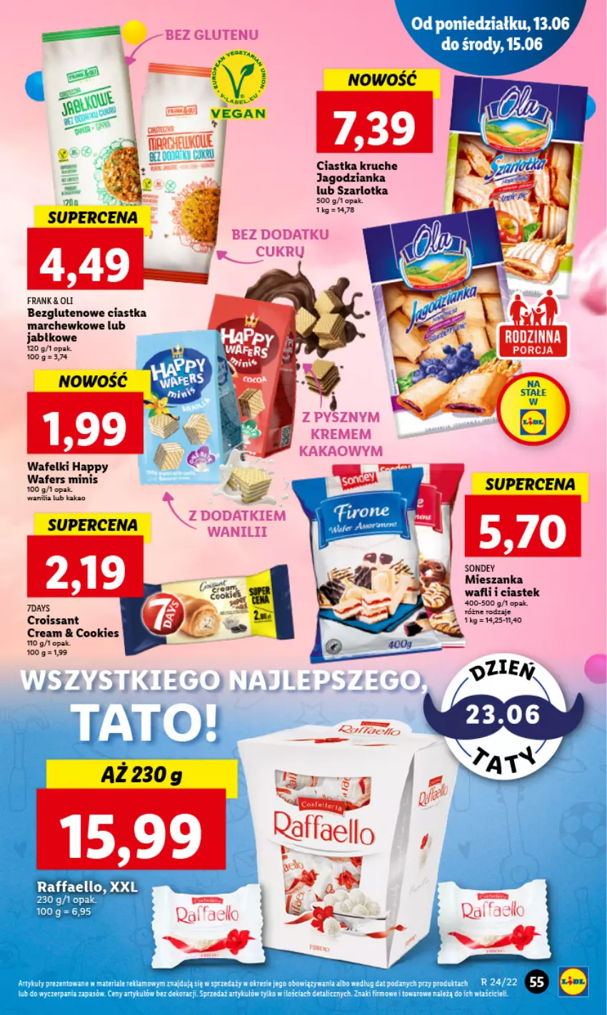 Gazetka promocyjna Lidl - GAZETKA - ważna 13.06 do 15.06.2022 - strona 55 - produkty: Ciastka, Croissant, Jagodzianka, Kakao, Stek, Szarlotka