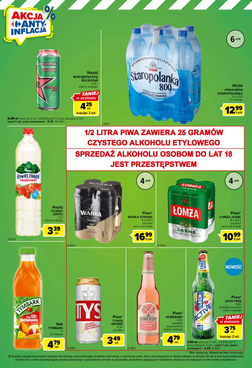 Gazetka promocyjna Carrefour - Gazetka Express - ważna 23.05 do 29.05.2023 - strona 4 - produkty: Gra, Kosz, Napój, Napój energetyczny, Piwa, Piwo, Ser, Somersby, Staropolanka, Tyskie, Warka, Woda