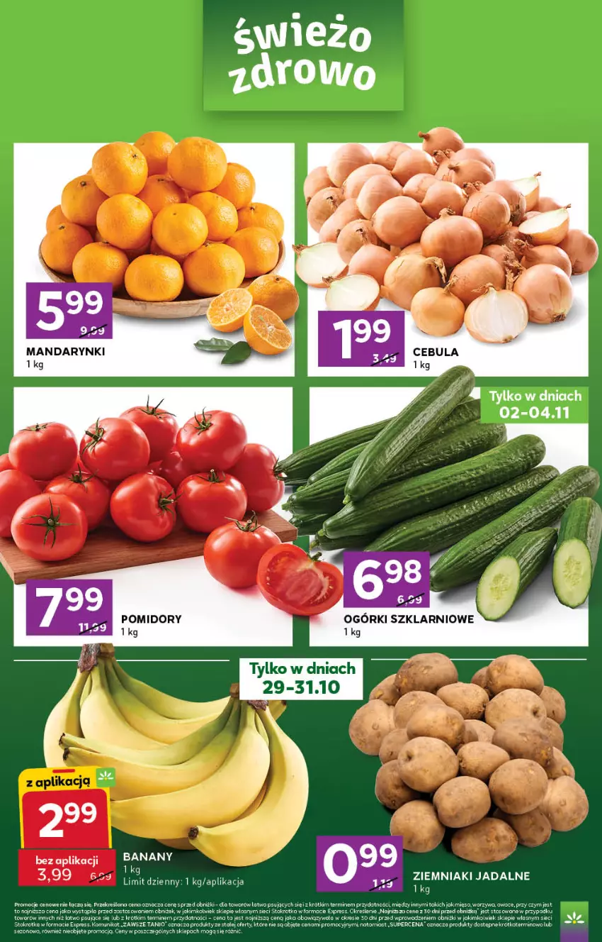 Gazetka promocyjna Stokrotka - Express - ważna 29.10 do 04.11.2026 - strona 2 - produkty: Anew, Cebula, Gra, Mandarynki, Owoce, Ziemniaki