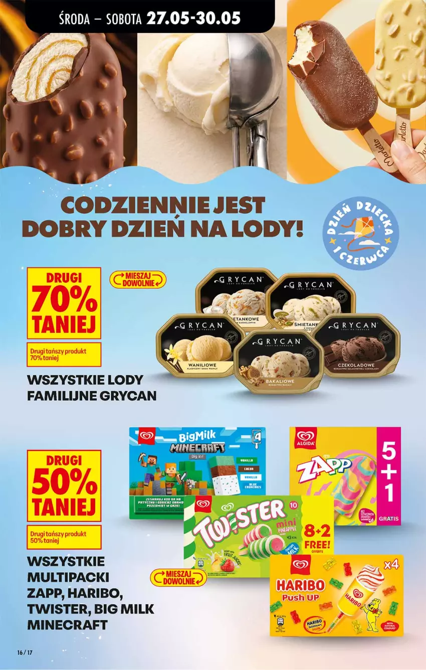 Gazetka promocyjna Biedronka - Od Środy - ważna 27.05 do 28.05.2026 - strona 16 - produkty: Big Milk, Fa, Gry, Haribo, Lody, Minecraft